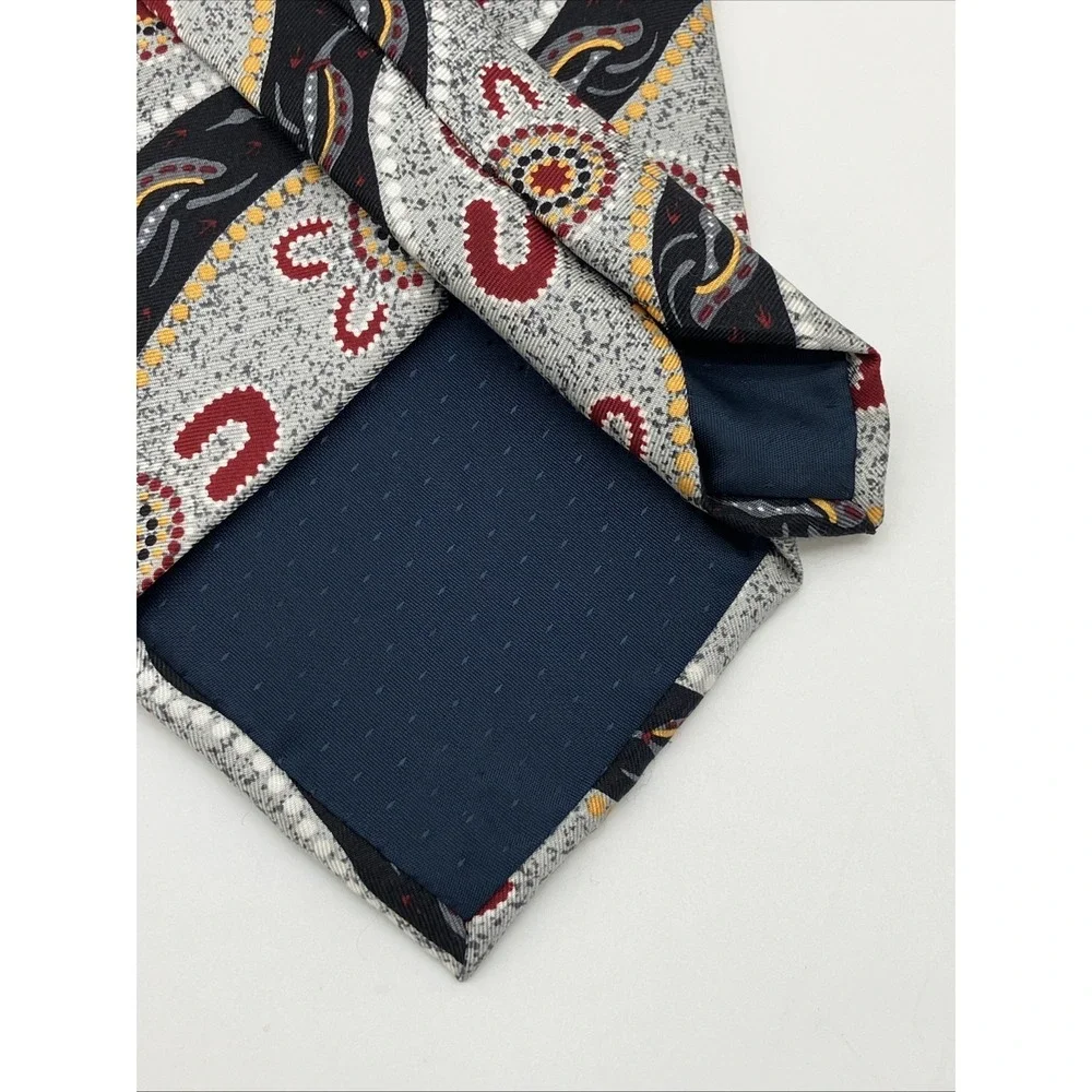 Hollygreen Australia Silk Necktie Aboriginal Dot Emu‎ Tie Artsy Outback